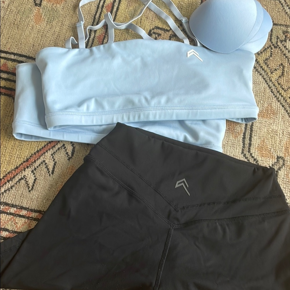 Oner Active Light Blue and Black Activewear Set